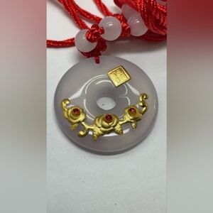Chalcedony Jadeite Lucky Necklace